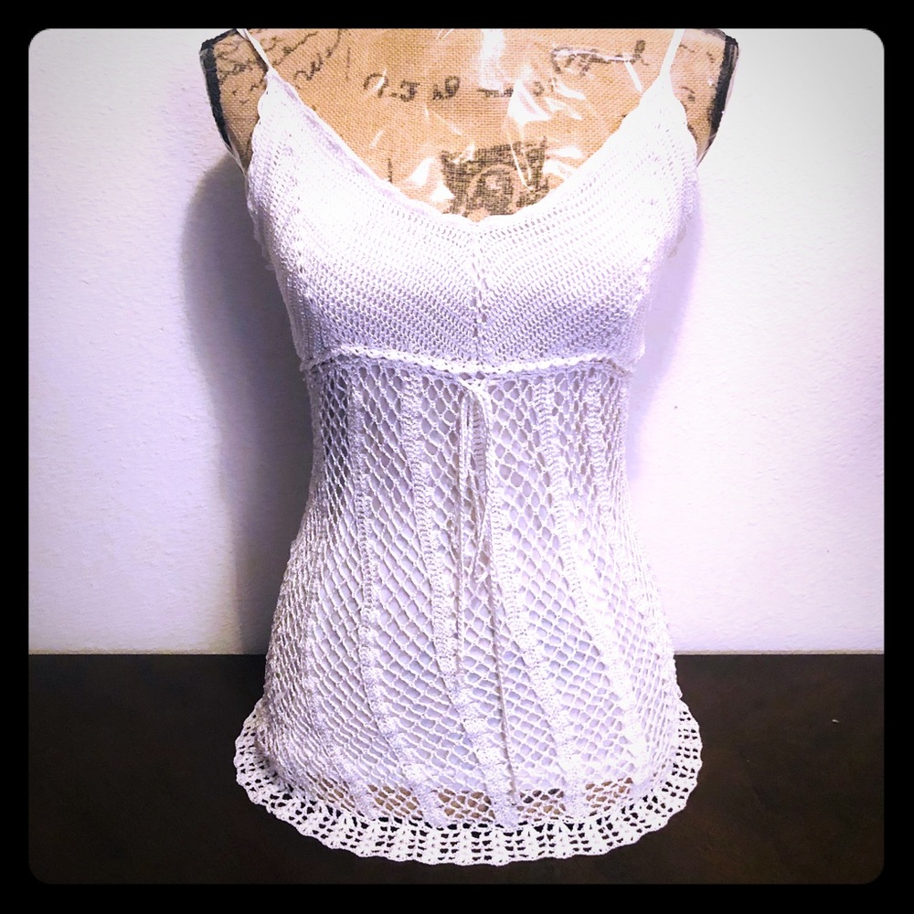 Say What White Knit Camisole Tank